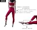 Helisopus Womens Running Leggings Yoga Gym Ninth Pants With Hollow Petal Design