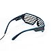 iChase Light Up Glasses ,EL Wire Fashion Neon Shutter Electroluminescent Flashing LED Sunglasses with Battery case Controller for Halloween Christmas Birthday Party Favor (Blue)