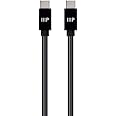 Monoprice Charge and Sync Type-C to Type-C Cable - 6 Feet - Black, USB 2.0, TPE Jacket, Up to 5A/100W, Fast Charging - Select Series