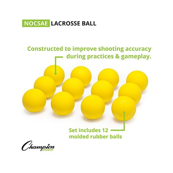 Champion Sports Official Lacrosse Balls Multiple Colors in Packs of 2, 3, 6, and 12