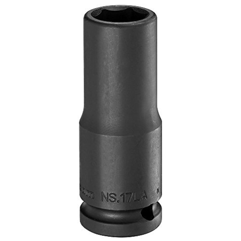 FACOM NS.17LA NS.La 1/2" Drive Long-Reach Metric 6-Point Impact Socket, 17 mm Size