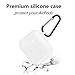Airpods Case Cover,Jeselry 9 in 1 Airpods Accessories Set,Protective Silicone Cover Skin Compatible Apple Airpods Anti-Lost Strap/Ear Hook/Watch Band Holder/Keychain/Earpods Case (White)thumb 3