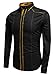 Coofandy Men's Button Down Dress Shirts Casual Slim Fit Shirts, Medium, Black