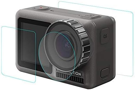Yagii Sunnylife 1Set 9H Tempered Glass Film Dual Screen Protector Camera Lens Waterproof Drip, Fingerprint Protection, Oil Stain Prevention for DJI OSMO Action 4K Camera Accessories