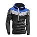 haoricu Mens Shirt, Autumn Winter Men Retro Long Sleeve Hoodie Hooded Sweatshirt Tops Jacket Coat Outwear (Blue, Medium)