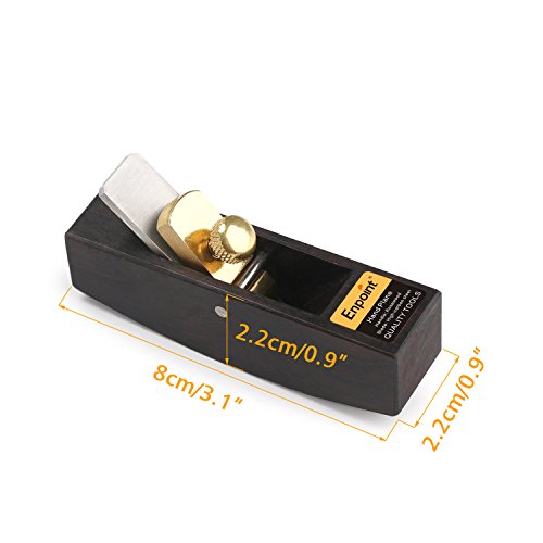 Mini Hand Planer, 0.3 inch Blade Width EnPoint Ebony Hand Plane for Woodworking Portable Planer Curved Bottom Convex Small Plane for Joinery Woodcraft Guitar Violin Viola Cello Wooden Music Instrument