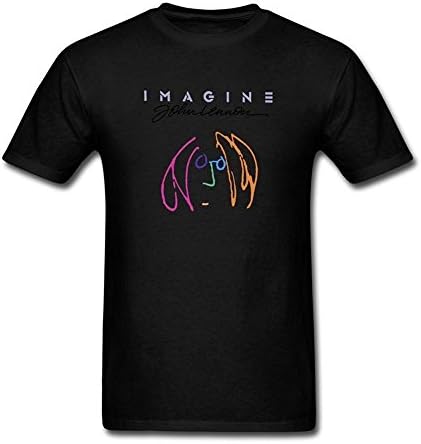 DanielRauda Men's John Lennon Imagine Short Sleeve T Shirt Black