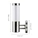 ONEVER Outdoor Wall Light, Exterior Lighting LED Wall Sconce Light Waterproof Stainless Steel E27 LED Wall Mount Cylinder Design Light Fixturefor Porch, Garage AC 100-230V (Bulb Included)