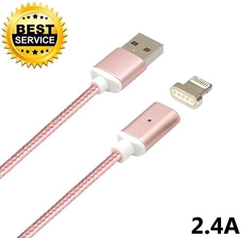 S Legit 4th Gen Strongest Magnetic Cable, Lightning 8 Pin to USB Fast Charger Data Sync Cord for Apple iPhone 7 Plus/6s/6s Plus/SE/5S/5C/5,iPad Air 2, Pro,Mini 4/3/2 iPod nano 7,touch 5 6 Rose Gold