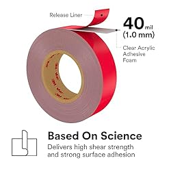 3M VHB Heavy Duty Mounting Tape 4910, Clear, 2 in