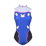 Overwatch DVa Swimsuit by Aesthetic Cosplay | DVa Bathingsuit | DVa One-Piece Swimsuit | Cotton Padding & Lining L