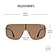 Quay Australia UNBOTHERED Women's Sunglasses Shield Sunnies - Gold/Brown