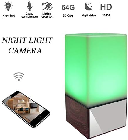 Seahon 1080P Night Light Hidden Spy Lamp Camera WiFi Baby Monitor HD Nanny Cam with Night Vision/Motion Detection/Real-Time View Security Camera for Home and Office