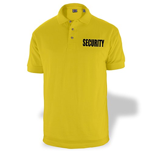 First Class Poly/Cotton 60%/40% Tactical Security Polo Shirts (3X-Large, Yellow/Black Security)