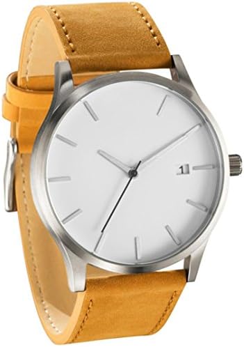 Toponly watches Men Watches,Toponly Men's Quartz Wristwatch Popular Low-key Minimalist Connotation Leather Watch (Popular D)