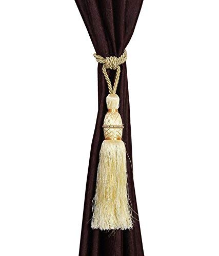 Buy Home Desirica Set Of 4 Beautiful Curtain Tie Backs Cream Gold