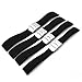 SCASTOE 18-24mm Waterproof Silicone Rubber Wrist Watch Strap Band Deployment Buckle Chic (Black, 18)