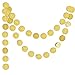 Gold Glitter Paper Garland Circle Dots Hanging Decor Party Supplies - 2'' Diameter - 13.8 Feet ( 2Pcs )
