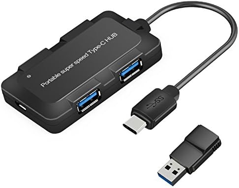 Type-C Hub, Costech USB-C to 4 Port USB 3.0 Converter Plug and Play Support Data Transmission Fast Charging with USB3.0 Ports Extension Adapter for New MacBook &amp; Laptop PC