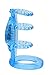 Doctor Love's Zinger Vibrating Cock Cage Enhancer Ring Sleeve, Blue