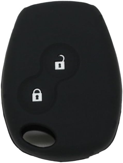 BROVACS Silicone Cover Protector Case Holder Skin Jacket Compatible with RENAULT DACIA 2 Button Remote Key Fob CV4350 Black
