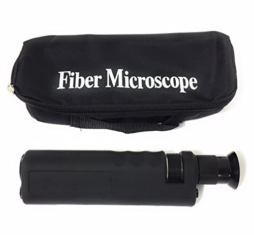 Premium Handheld Fiber Optic Inspection Microscope - 400X magnification - includes Protective Case - Commercial QUALITY