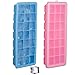 Set of 2 Silicone Ice Cube Trays with Lid Cover – Soft Bottom for One Press Easy Release – 21 Square Shaped Mold Holes – BPA & Odor Free Flexible Rubber - Completely Stackable To Save Freezer Space