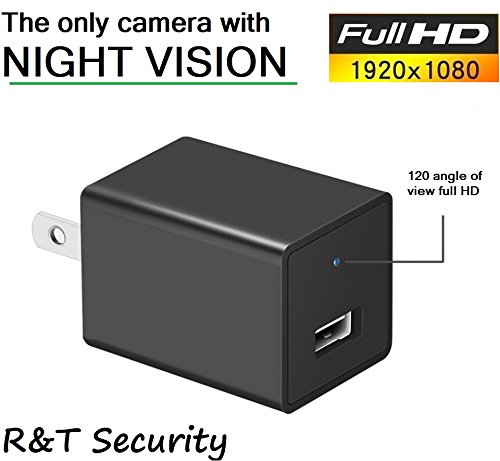 Night Vision Spy Camera Charger - Hidden Camera Adapter - Mini Spy Camera 1080p - USB Charger Camera - Hidden Spy Camera - Hidden Nanny Cam - Hidden Spy Cam with Infrared