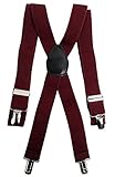 SUSPENDER BOXED CLIP, Burgundy