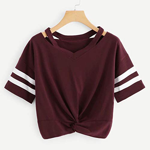 Women's Sexy Tops 2019 Fashion,YEZIJIN Women Ladies Short T-Shirt Short Sleeve Round Neck Casual Tops Blouse White