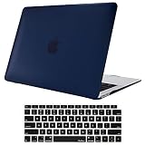 ProCase MacBook Air 13 Inch Case 2019 2018 Release A1932, Rubber Coated Hard Shell Case for MacBook Air 13-inch Model A1932 with Keyboard Skin Cover -Darkblue