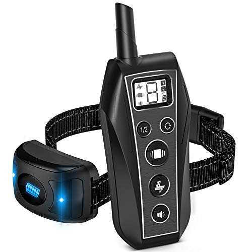 Dog Shock Collar, Remote Dog Training Collars with 3 Correction Training Modes, Shock, Vibration, Beep, Rechargeable Waterproof E-Collar for Dogs Small, Medium, Large, 2000 ft Remote Trainer Range