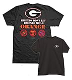 UGA Bulldogs Black Friends Don't Let Friends Wear Orange T-shirt