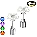 Led Earrings, 4 Pair Glowing Light Up Earrings Multicolor Bright Stylish Fashion Ear Drop Pendant Stud Stainless for Party Men Women Halloween Thanksgiving Day Christmas (Green+Purple+Red+Blue)