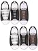 6 Pairs No Tie Shoelaces Silicone Elastic Athletic Sport Shoe Lace (Black, White, Brown)