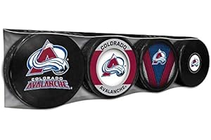 Avalanche Officially Licensed 4-Pack Hockey Puck Collection