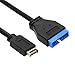 CY USB 3.1 Front Panel Header to USB 3.0 20Pin Header Extension Cable for ASUS Motherboard 20cm Black