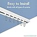 RoomDividersNow Ceiling Track Set - Large, for Spaces 12ft - 18ft Wide (White)