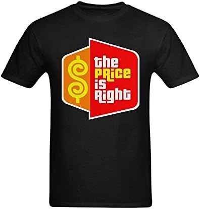 Drovion Men's Black The Price is Right Icon Design T-Shirt
