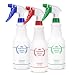 Uineko Plastic Spray Bottle (3 Pack, 24 Oz, 3 Colors) Heavy Duty All-Purpose Empty Spraying Bottles Leak Proof Commercial Mist Water Bottle for Cleaning Solutions Plants Pet with Adjustable Nozzle primary
