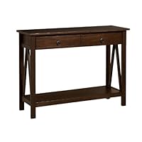 Linon Home Dcor Console Table, 42.01"w x 13.98"d x 30.71"h, Antique Tobacco