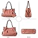 AB Earth 3 Pieces Women Hobo Handbag PU Leather Totes Matching Wallet Satchel Shoulder Bag, M898 (Pink)