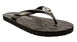 Michael Michael Kors MK Flip Flop Womens Size 8 Black Rubber