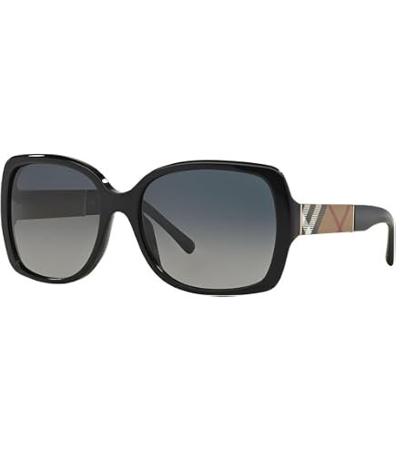 Amazon.com: BURBERRY BE4160 34338G 58M Black/Grey Gradient Square