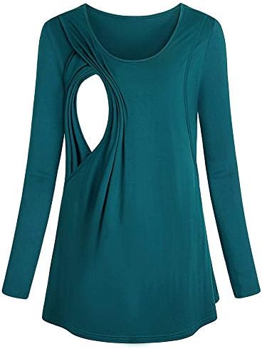 Bestoppen Maternity Clothing for Women, Women's Long Sleeve Maternity Layered Nursing Tops for Breastfeeding Bouse for Women