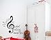 Removable DIY Wall Note Decor Stickers, Music Note is What Feelings Sound Like Letter Words Wall Stickers Decal Home Decor Art Mural (Black)