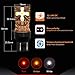 ArtMuseKitsMikash LASFIT 7443 7440 992 T20 LED Bulbs Polarity Free 6000K Super Bright Use for Back Up Reverse, Daytime Running, Parking Lights, Xenon White (Pack of 2)