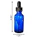 (12 Pack) 1 oz. Cobalt Blue Boston Round with Black Glass Dropper