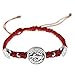 San Benito St Saint Benedict Adjustable Red Cord Silver Tone Medal 3 Medallion Bracelet