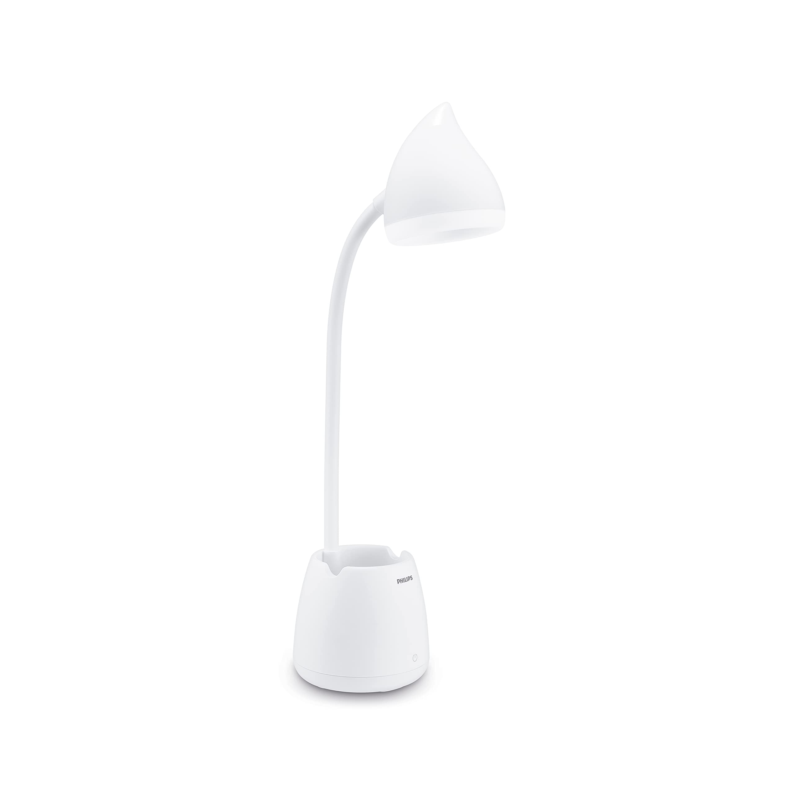 PHILIPS LED Hat Desk Lamp [Cool White Light 4000K - White] 4.5W - Charge with USB. for Home Indoor, Work, Study, Reading Lighting